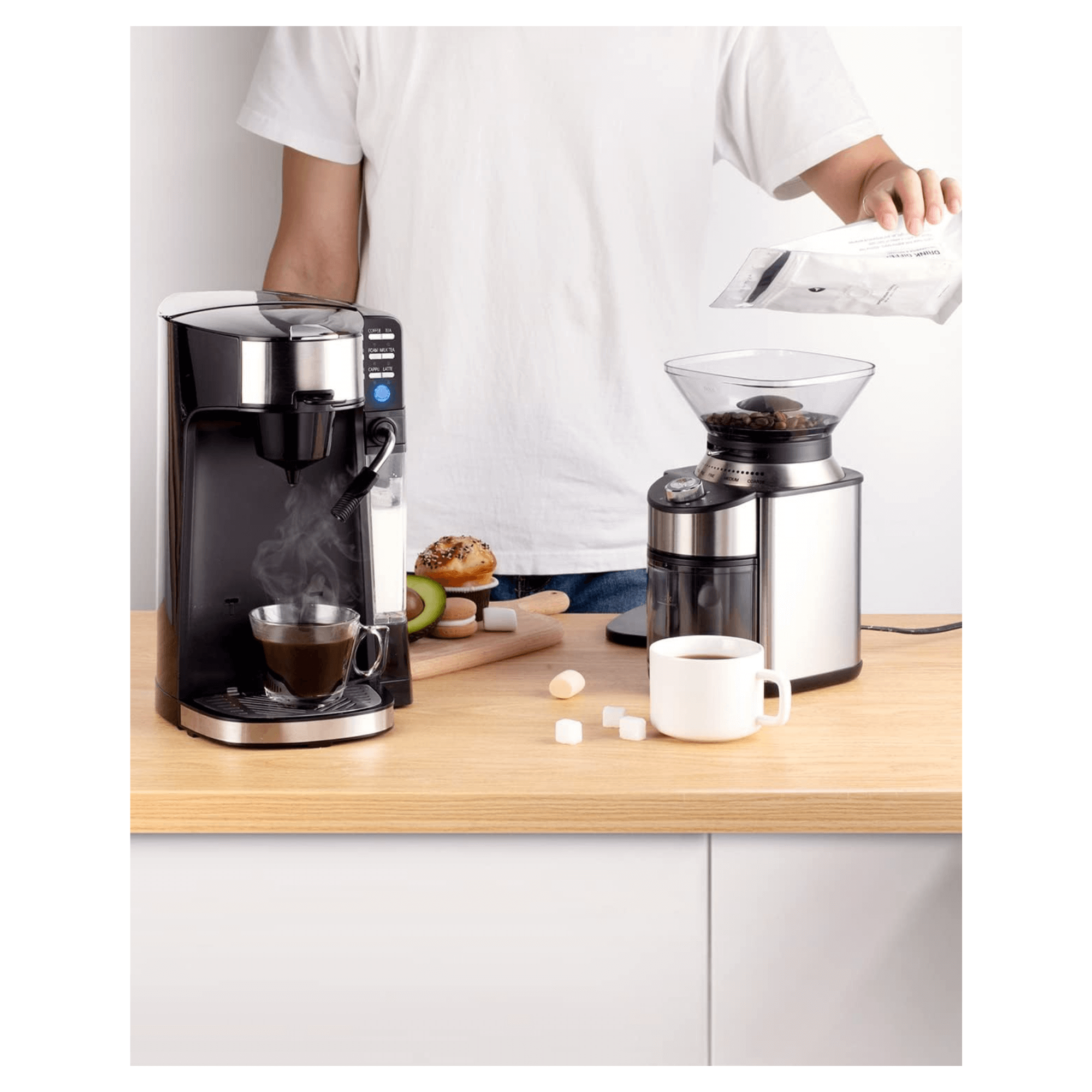 Sboly 6-in-1 Coffee Maker with Auto Milk Frother - REFURBISHED