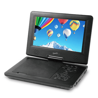 9” Portable DVD Player With USB, SD Inputs, Speaker & Swivel Display (SC-179DVD)