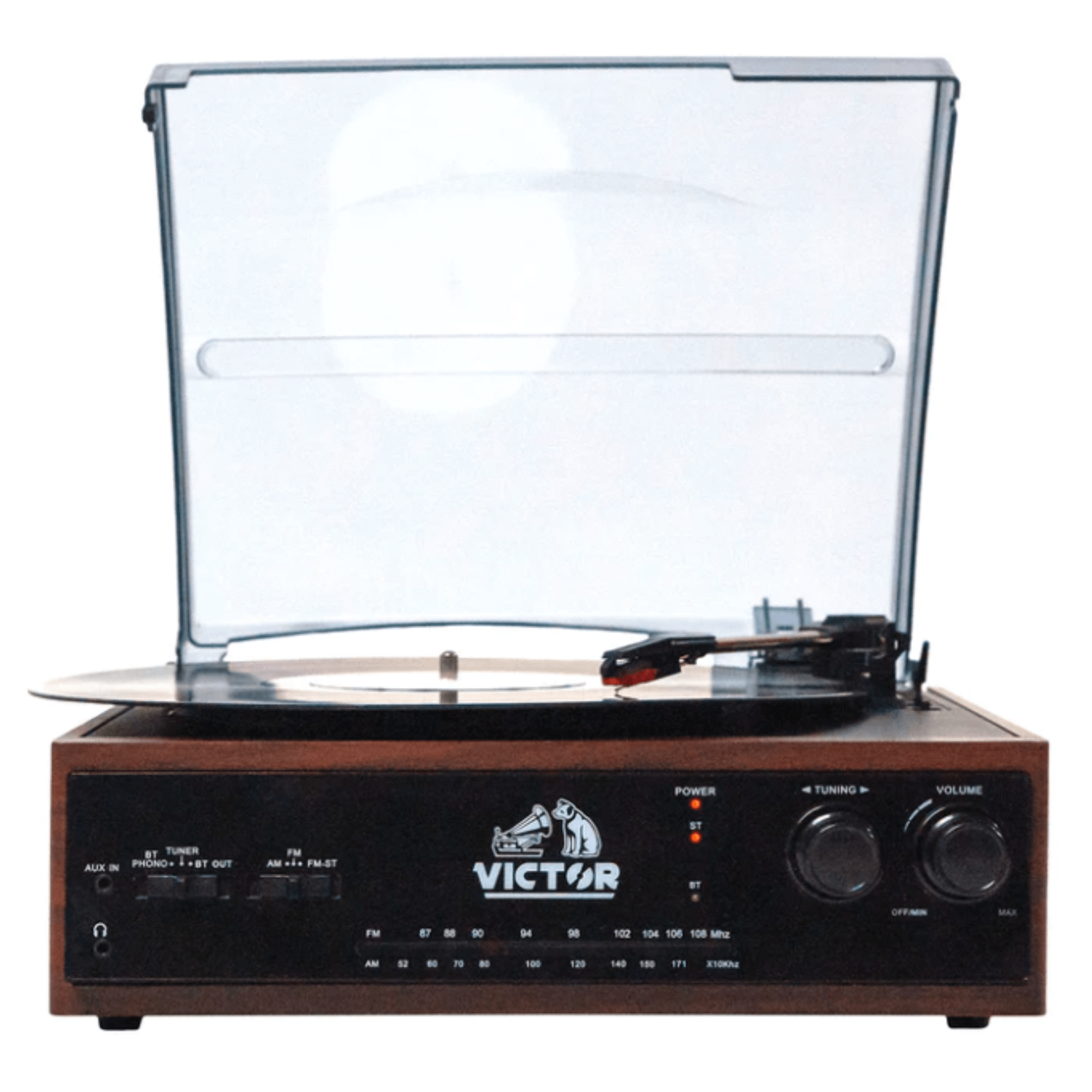 Victor Salem 5-in-1 3-Speed Turntable System with Dual Bluetooth