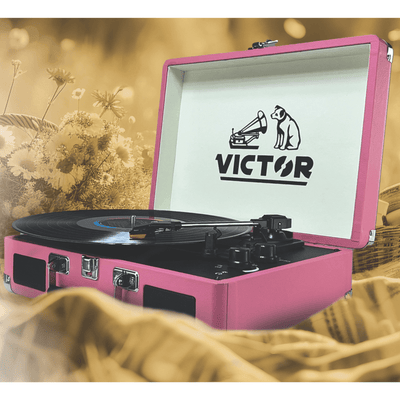 Victor Metro Dual Bluetooth Suitcase 3-Speed Turntable