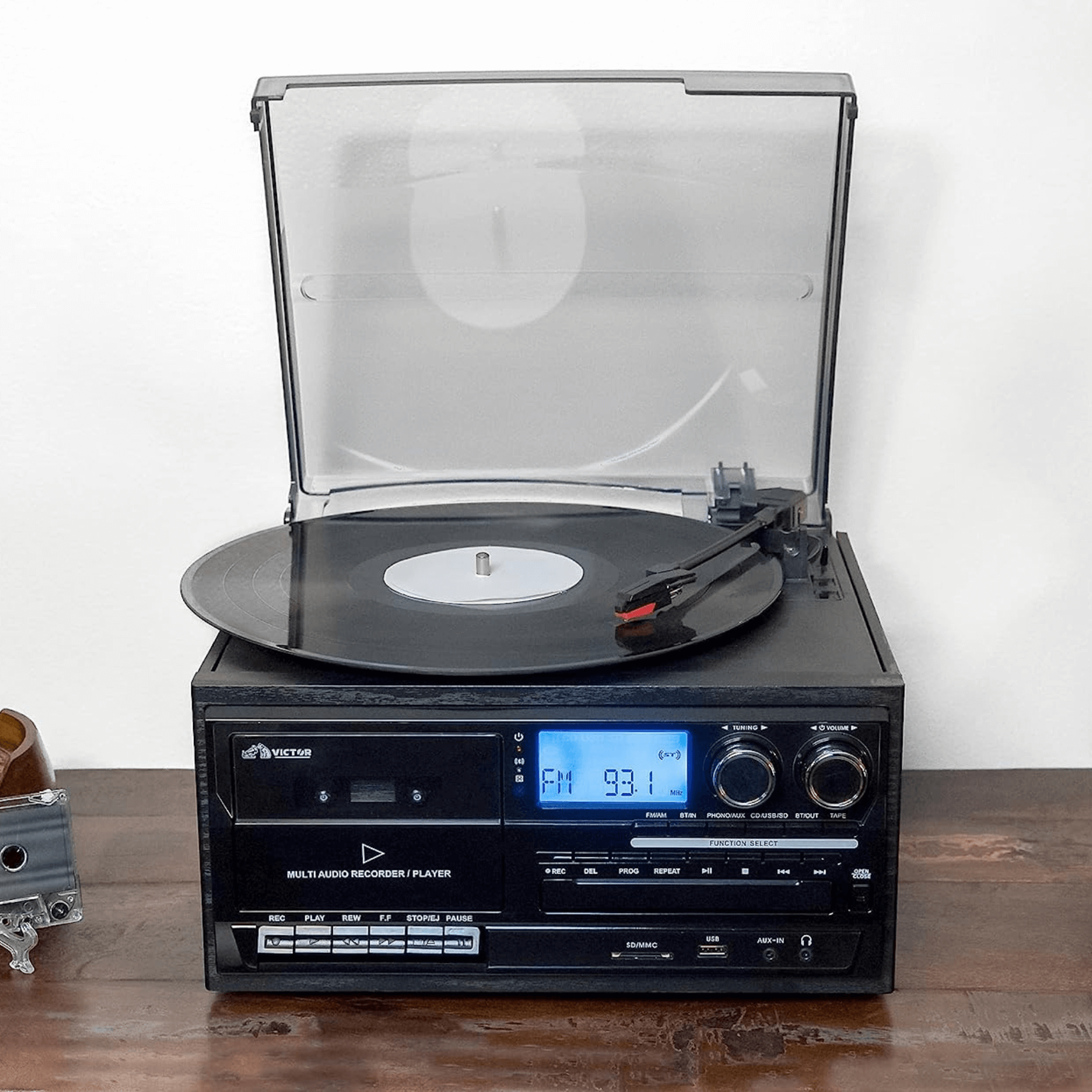 Vinyl Record Player & CD Player Cassette Recording Player & USB/SD FM Radio  Phonograph - China Turntable Player and Vinyl Player price