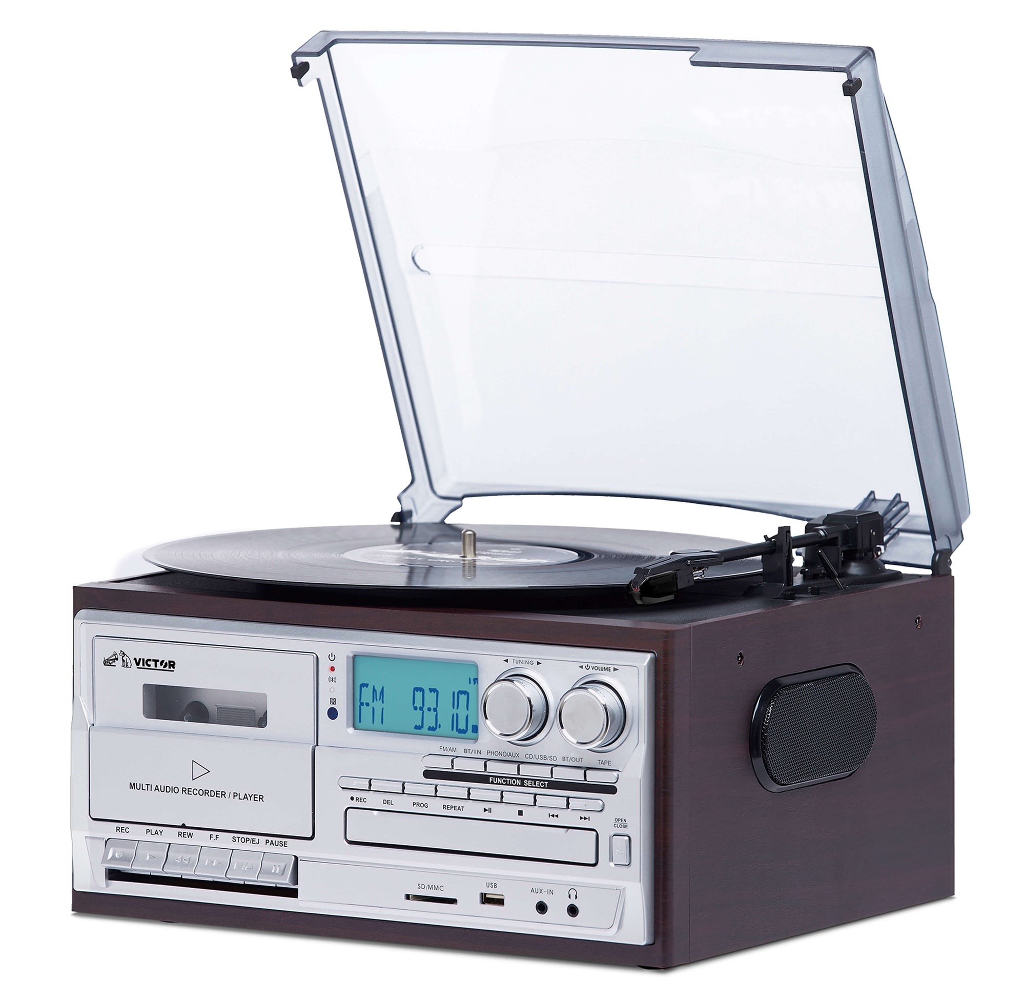 Vinyl Record Player & CD Player Cassette Recording Player & USB/SD FM Radio  Phonograph - China Turntable Player and Vinyl Player price