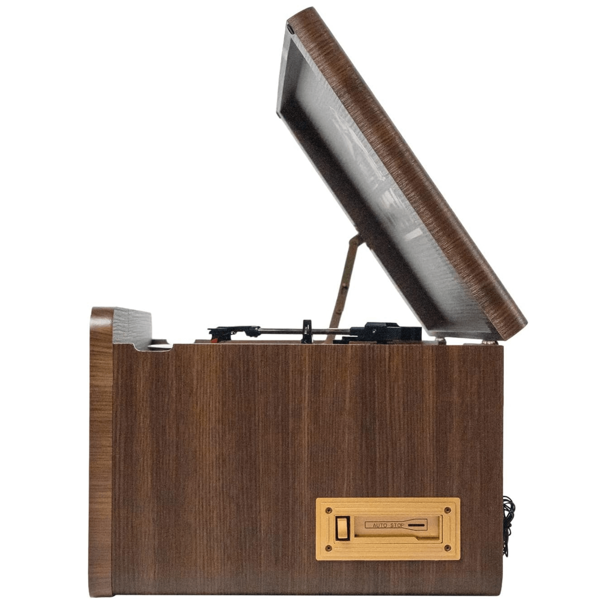 Victor Monument 8-in-1 Wood Music Center with 3-Speed Turntable & Dual Bluetooth