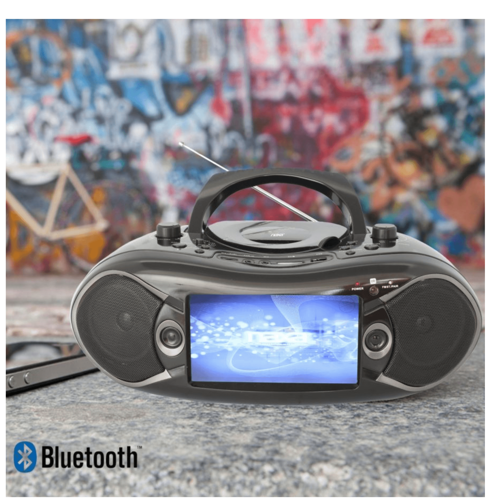 Naxa 7" Bluetooth DVD Boombox and TV - Refurbished