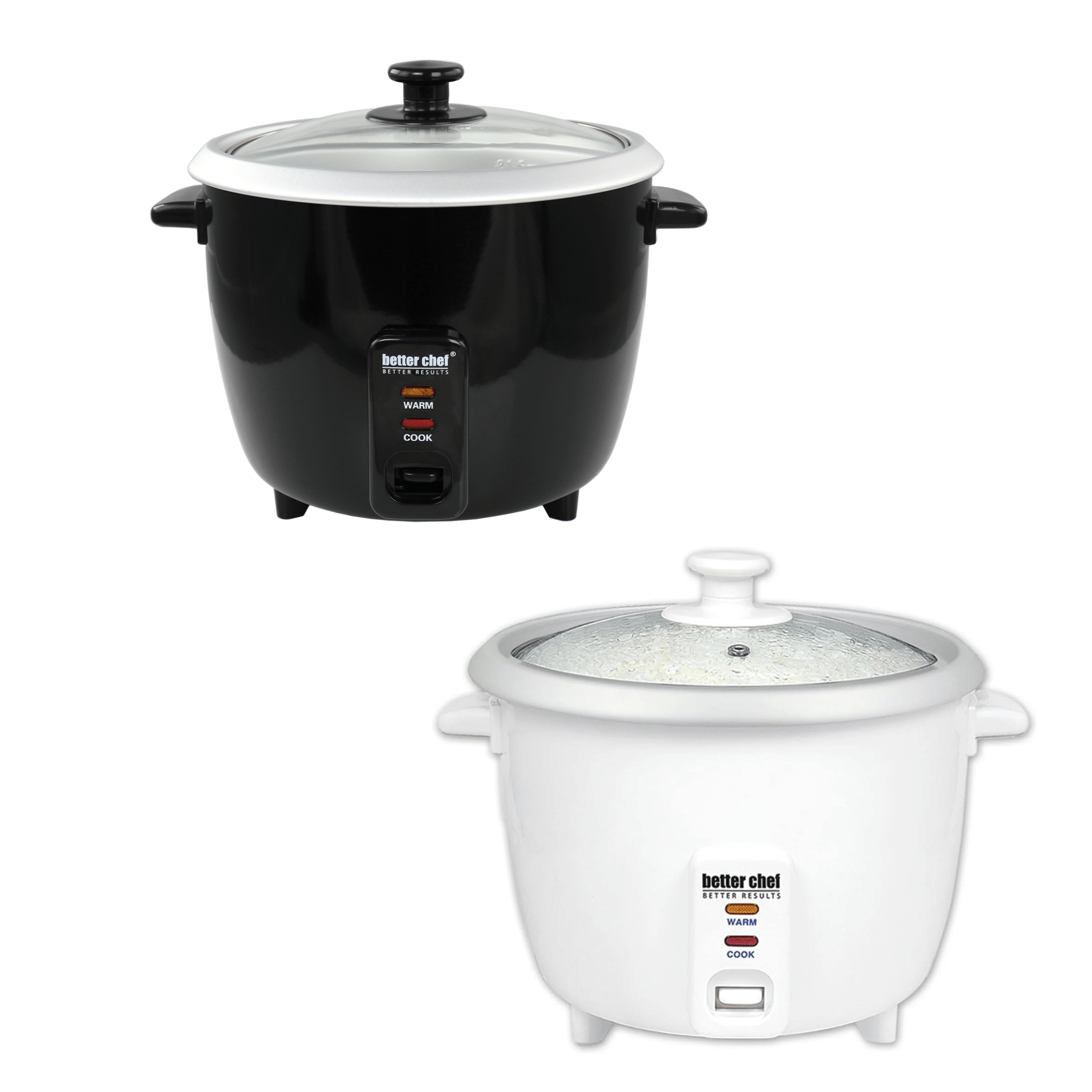 Better Chef 8-Cup - 16-Cup Cooked - Rice Cooker with Measuring Cup and Paddle