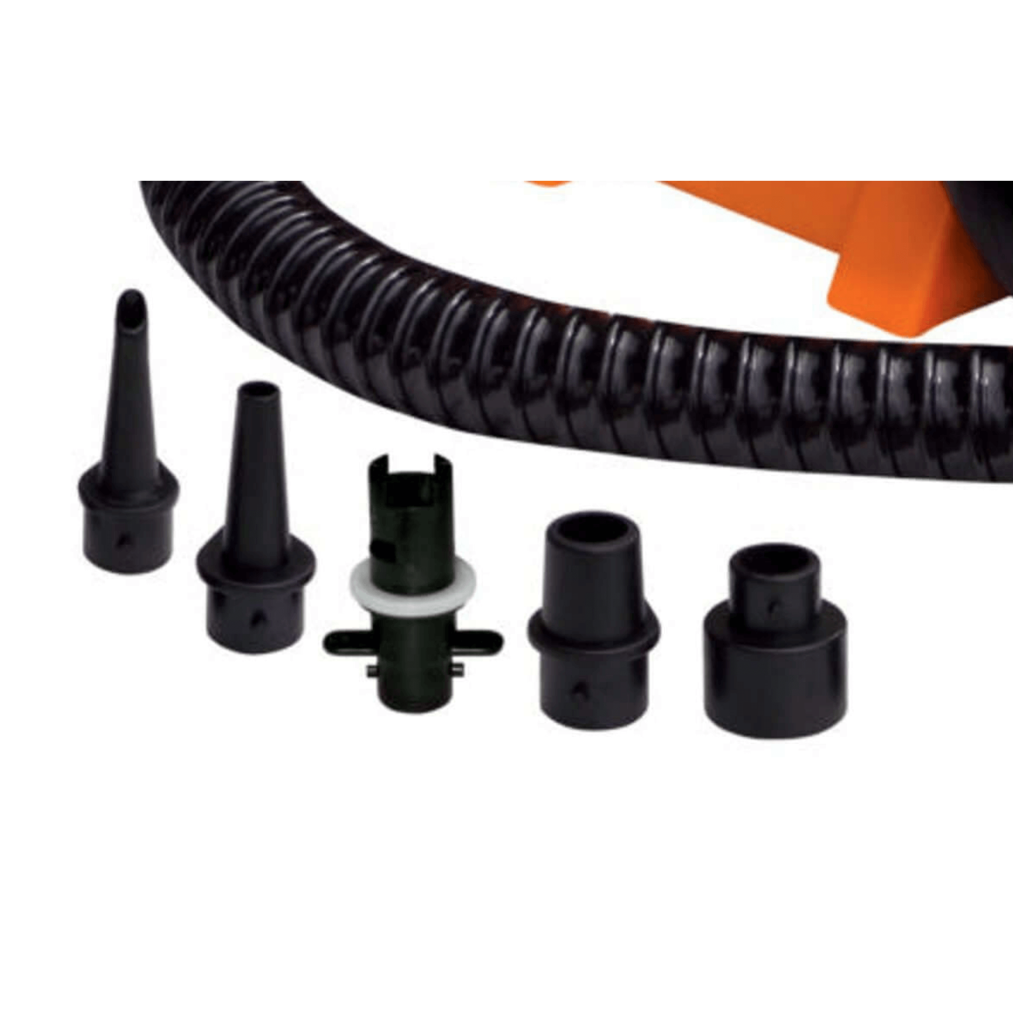 WOW Watersports AIR MAX PUMP with 5 Universal Valve Adapters and 12ft Cord