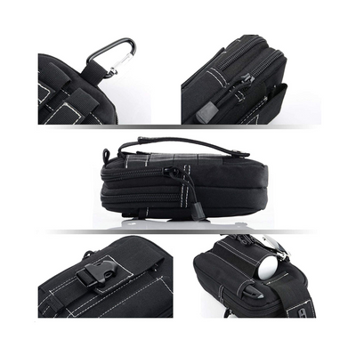 Tactical MOLLE Military Pouch Waist Bag for Hiking, Running and Outdoor Activities