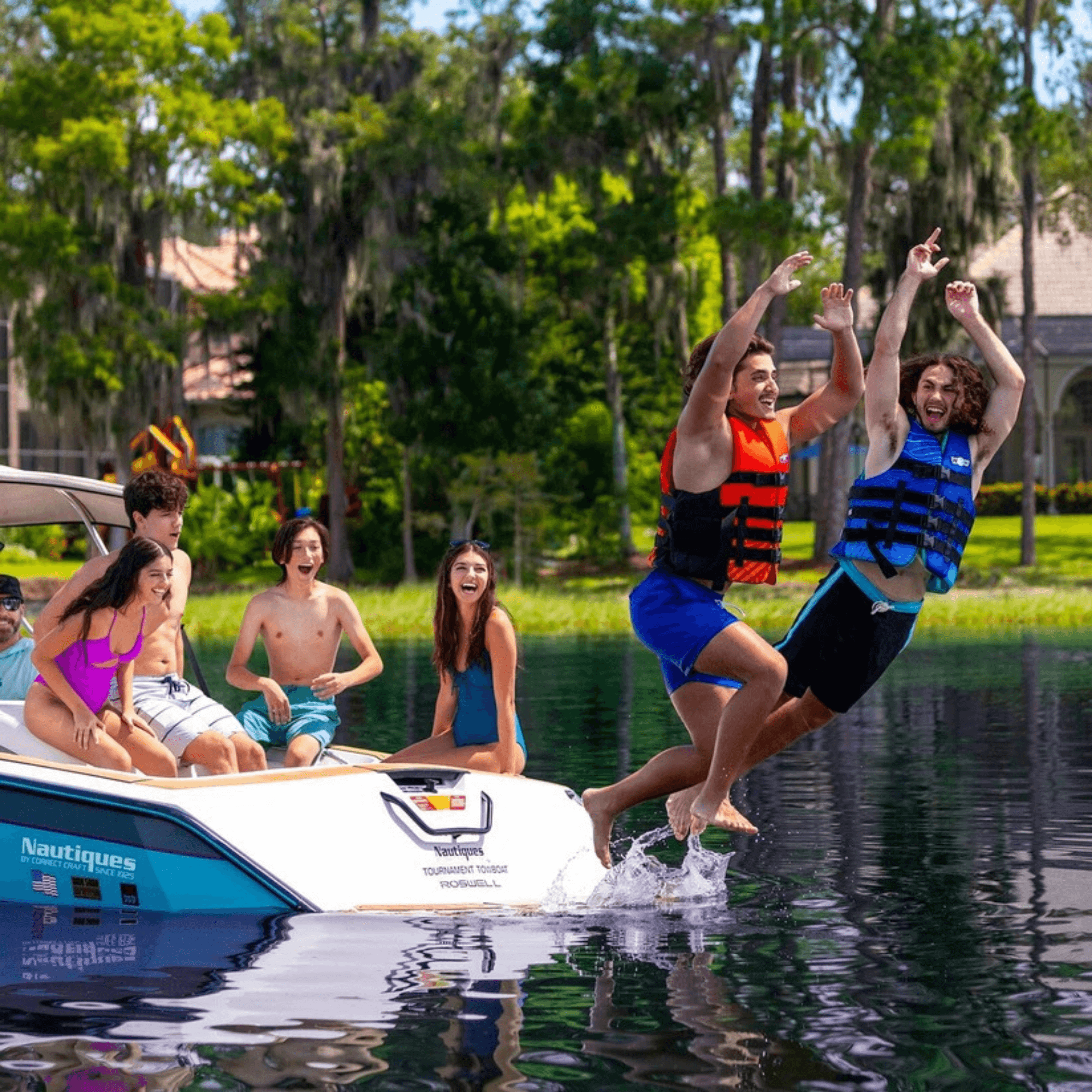 WOW Watersports Vis-Wave Adult Life Vest Blue