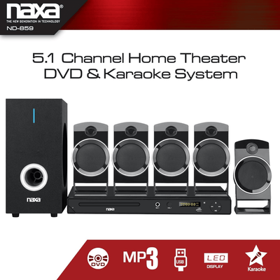 Naxa 5.1-Channel Home Theater DVD & Karaoke System - Refurbished