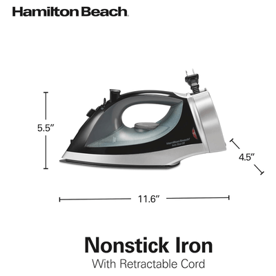 Hamilton Beach Non-Stick Clothes Iron with Retractable Cord