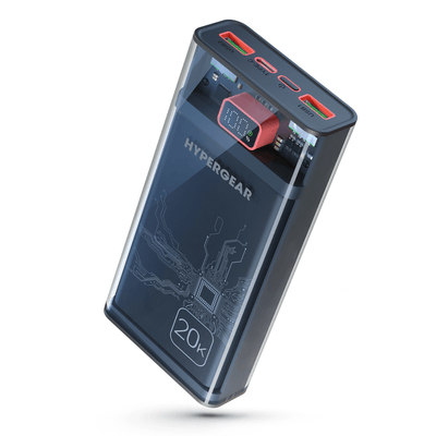 HyperGear ClearCharge XL 20000mAh Transparent PD Power Bank