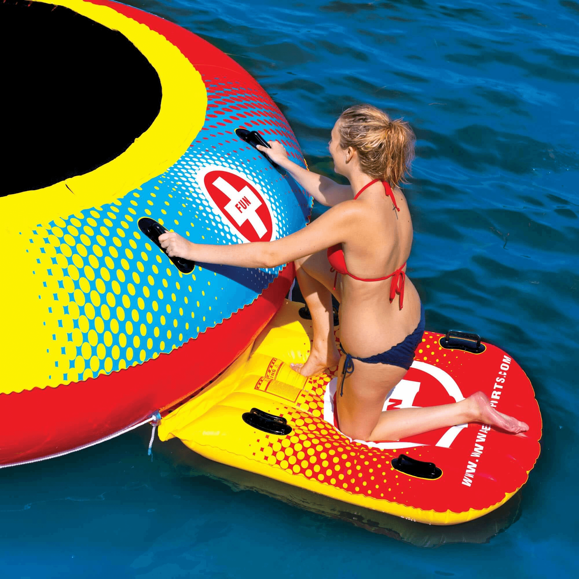 WOW Watersports Bouncer Inflatable Floating Trampoline and Boarding Platform
