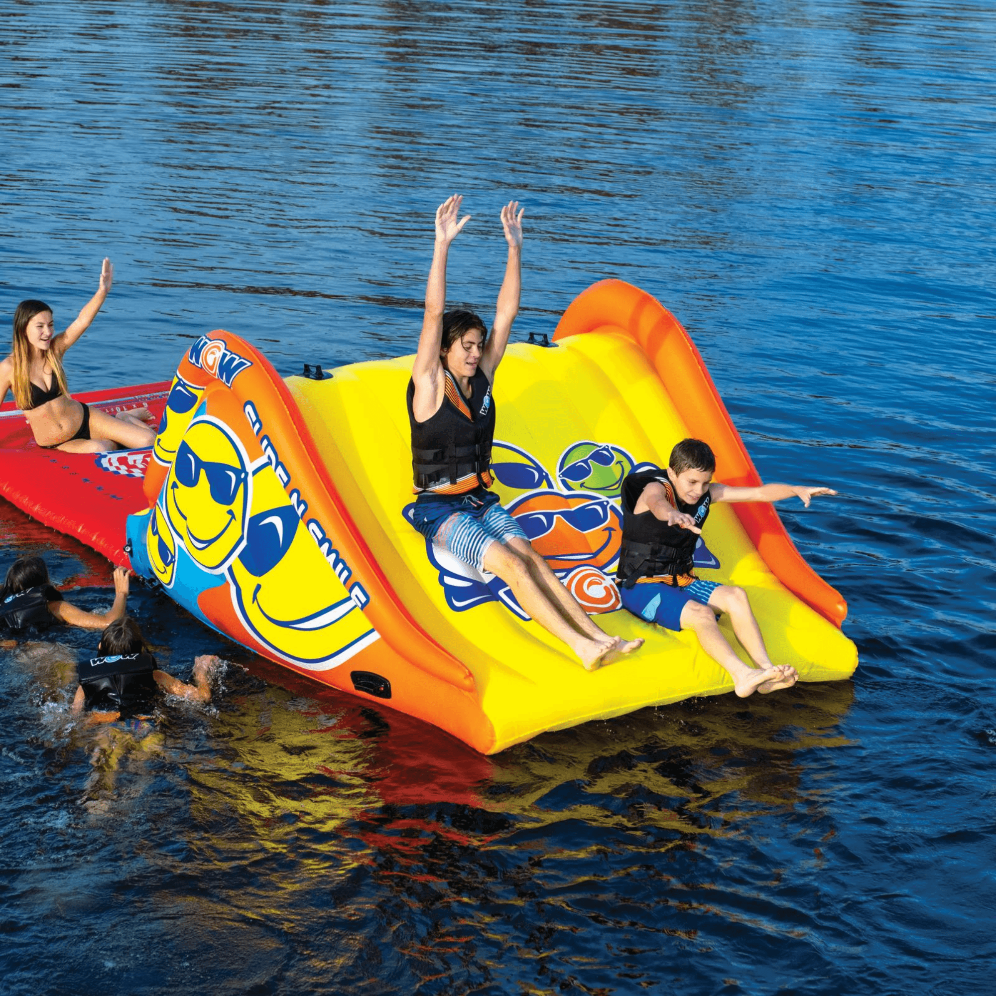 WOW Watersports Slide and Water Walkway Slide N Smile Combo