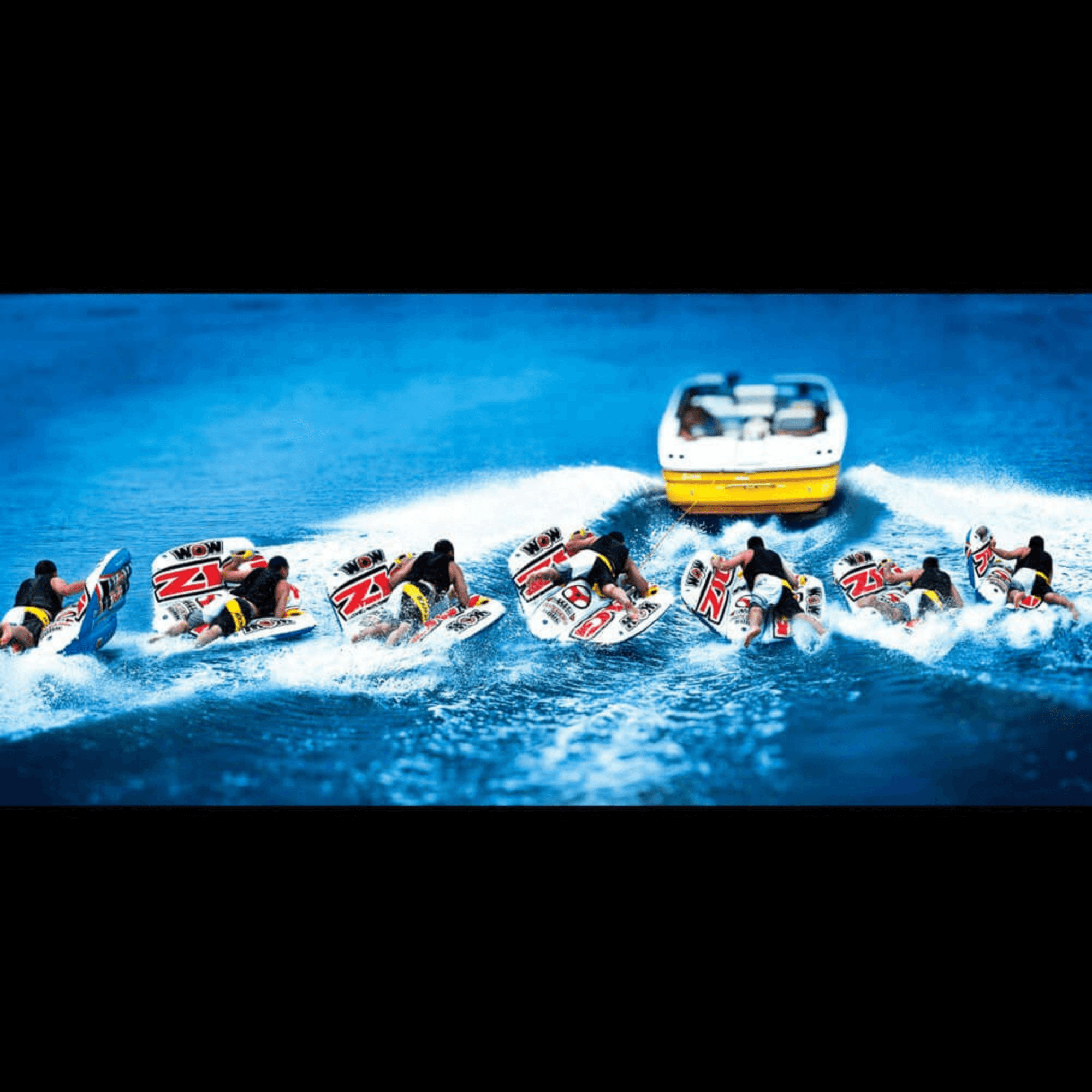 WOW Watersports Zig Zag 1 to 2 Person Inflatable Towable Steerable Tube