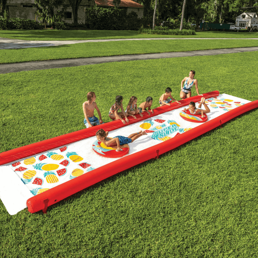 WOW Watersports Pineapple Super Backyard Lawn Slide with High Side Walls and Sprayers