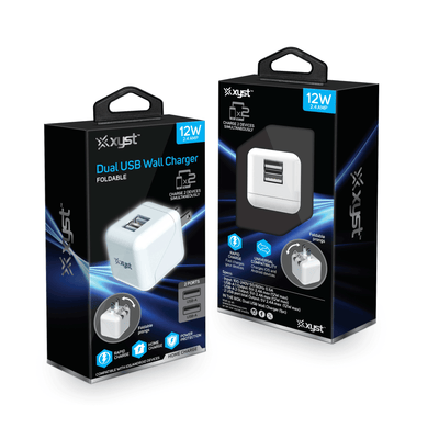 Xyst 2.4-Amp Dual USB Foldable Wall Charger