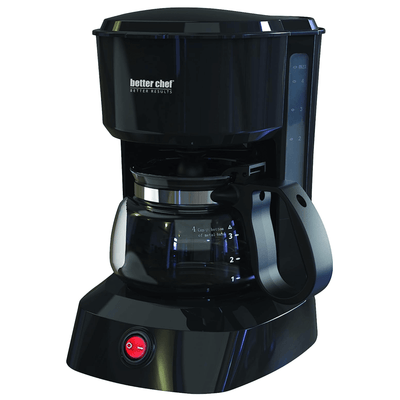 Better Chef 4-Cup Coffeemaker with Grab-A-Cup Feature