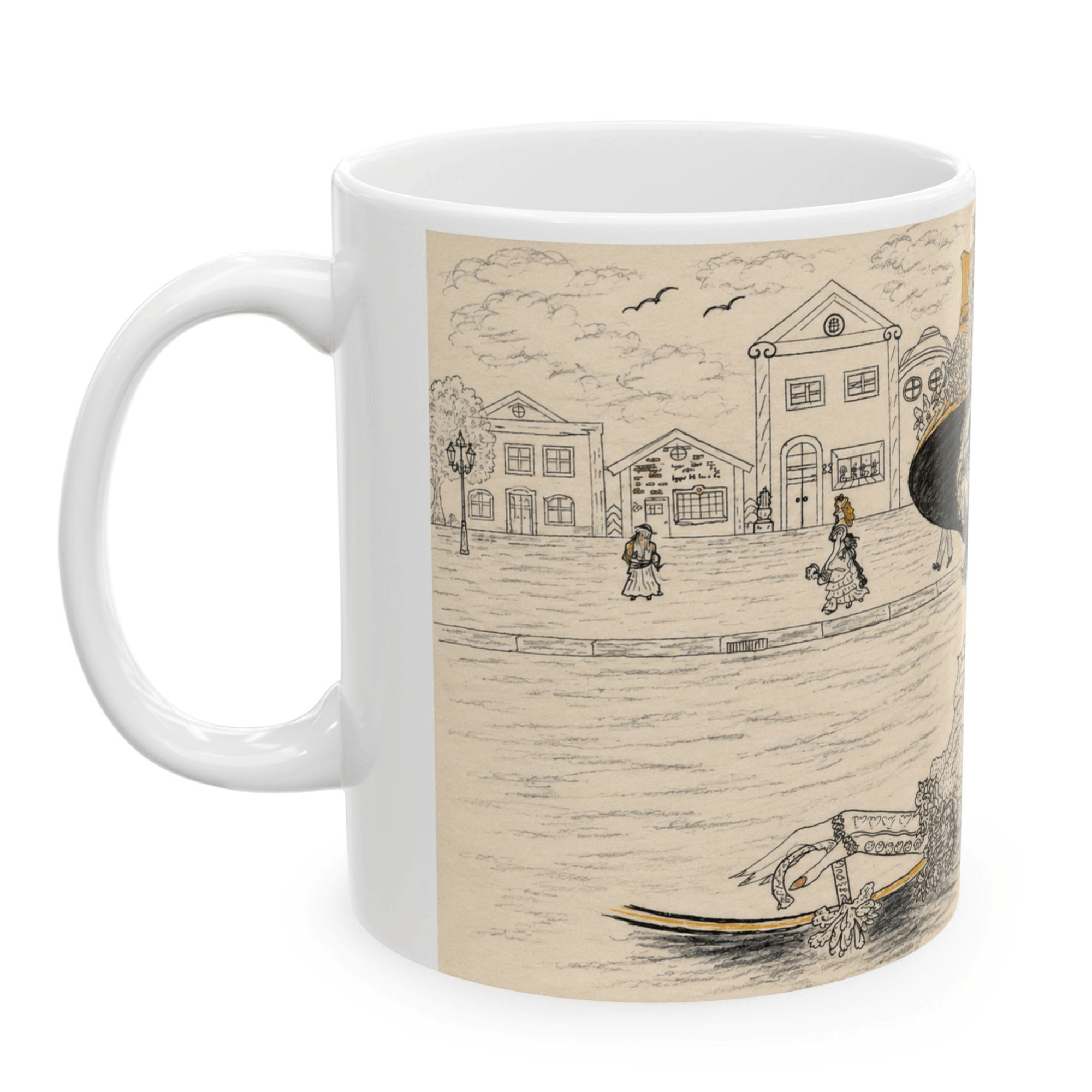 PimsArt Vintage Belle Victorian Mug From Original Drawing