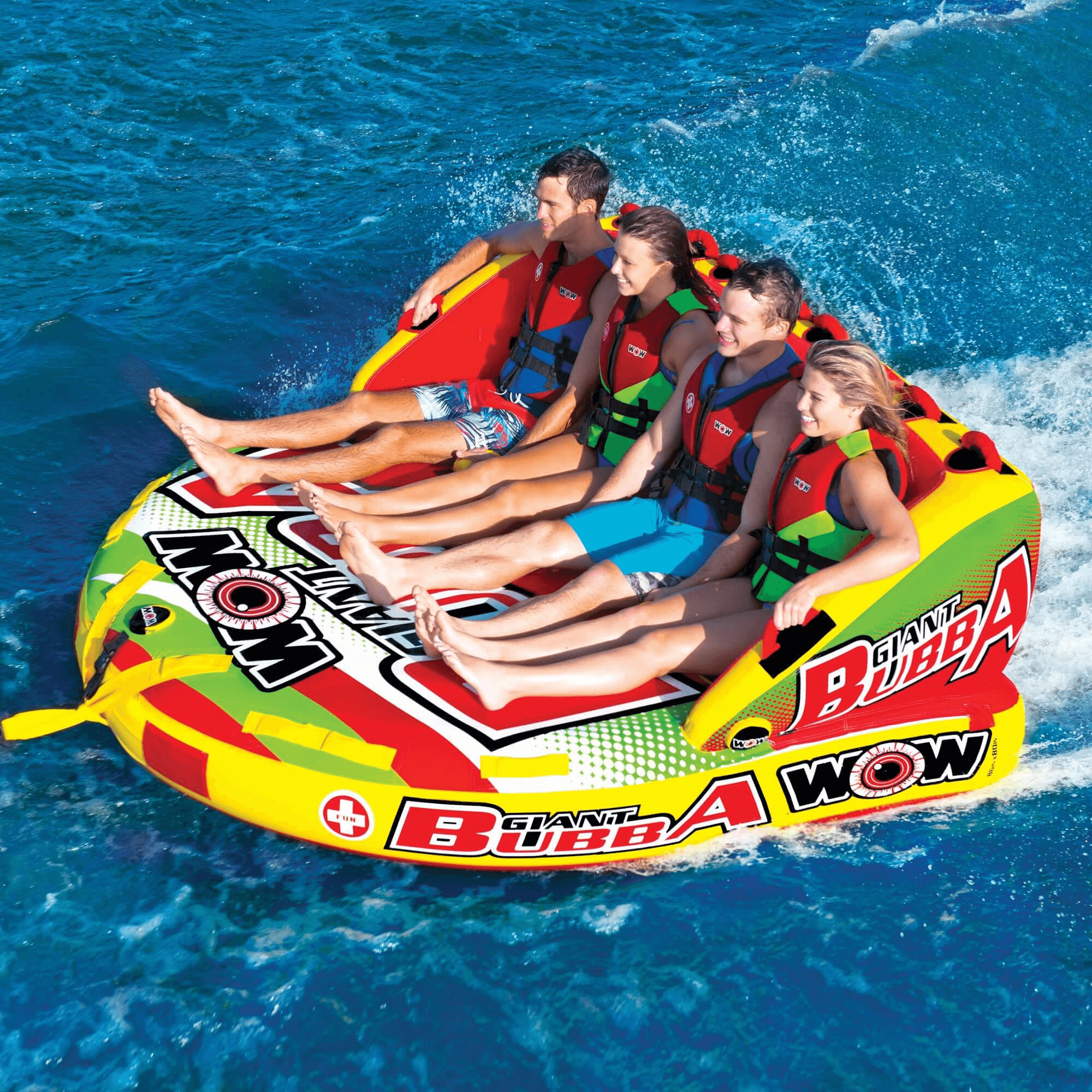 WOW Watersports Big Bubba 1 to 4 Person Inflatable Towable Deck Tube