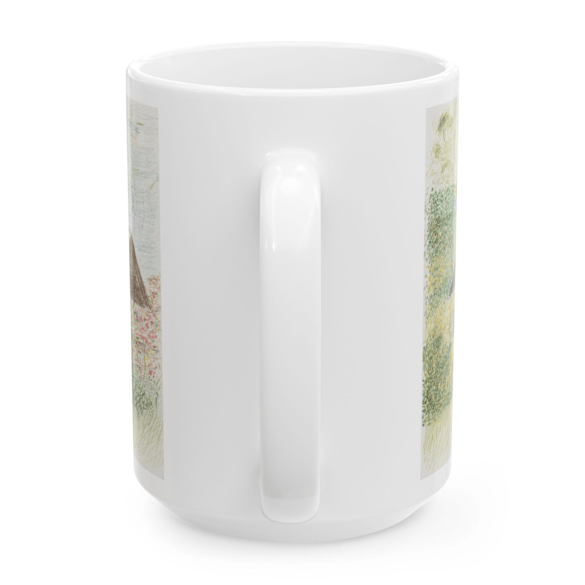 PimsArt Country Cottage Sketch Mug From Original Drawing