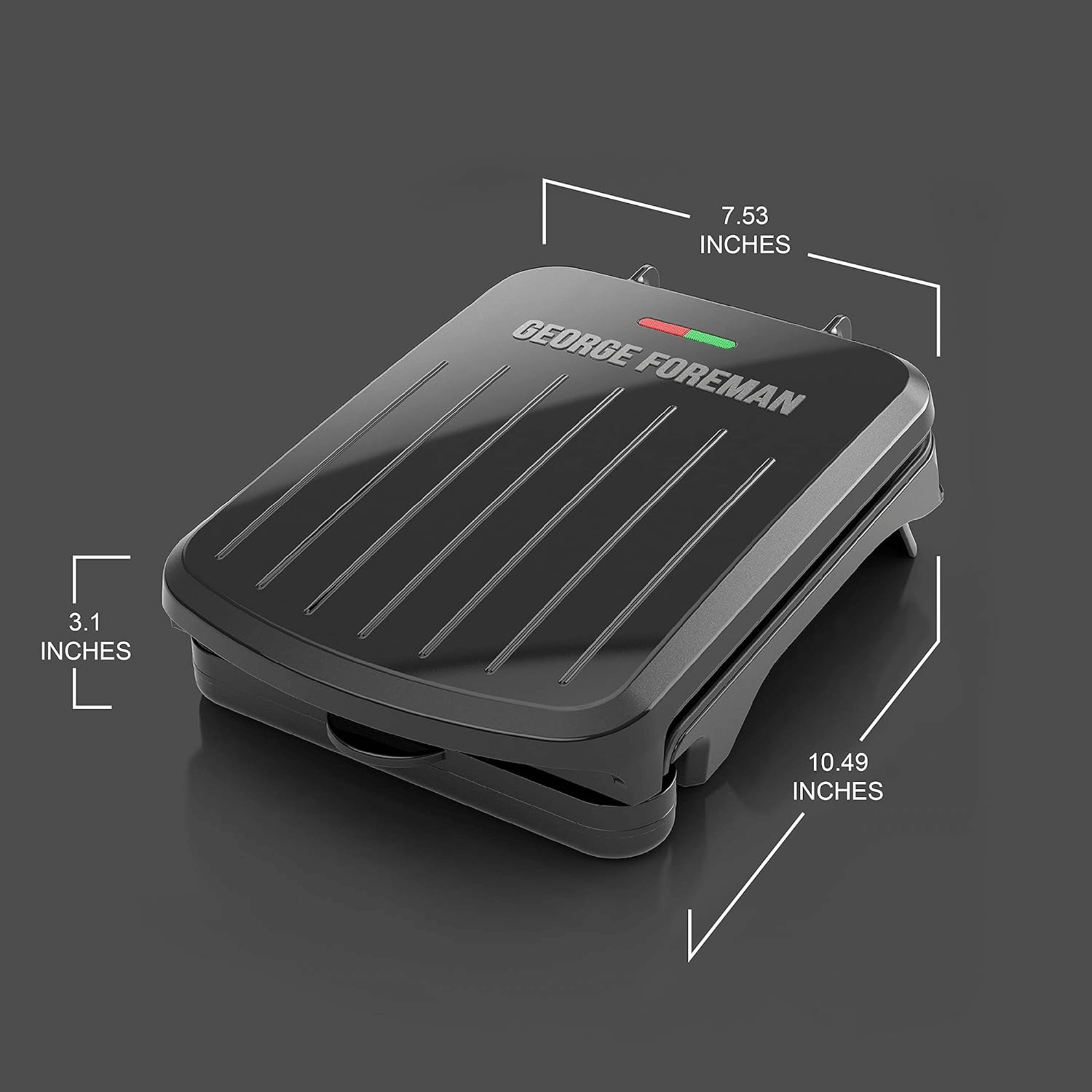 George Foreman 2-Serving Classic Plate Electric Indoor Grill and Panini Press