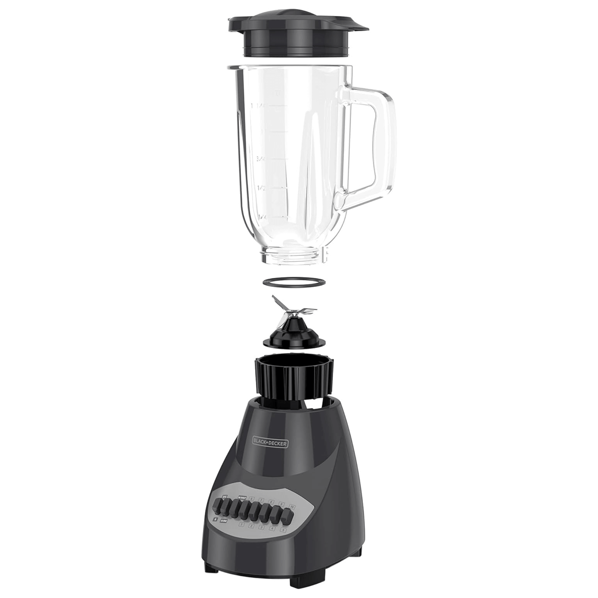 Black & Decker 10-Speed 700W 4-Blade Countertop Glass Jar Blender