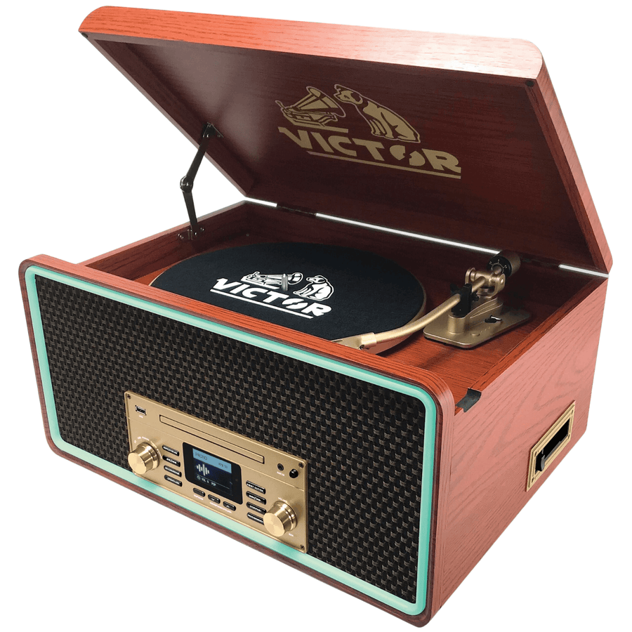 Victor Fremont 8-in-1 Wood Music Center - Refurbished