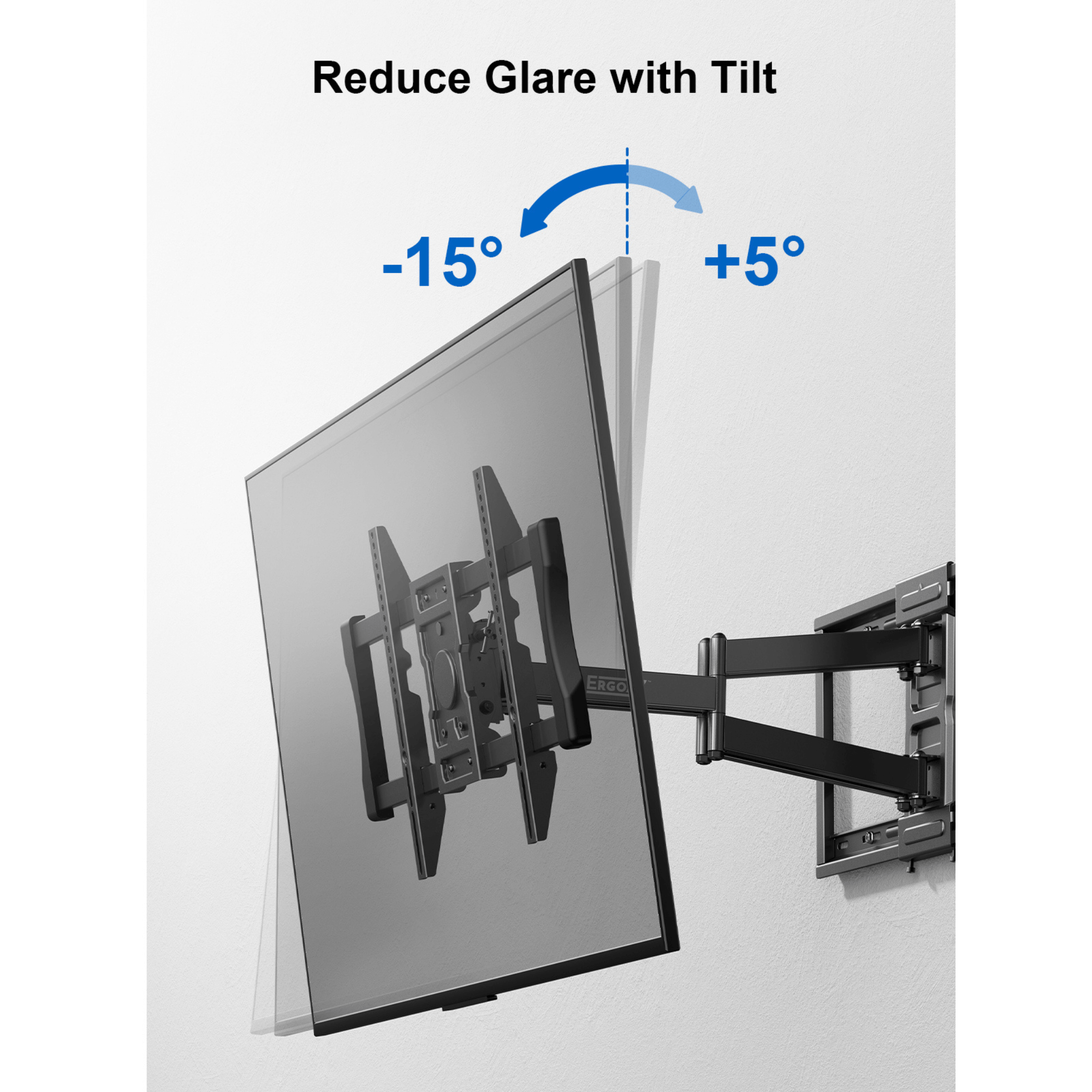 ErgoAV Motion Mount with Dual Arms for TVs 43" to 75" and up to 132lbs