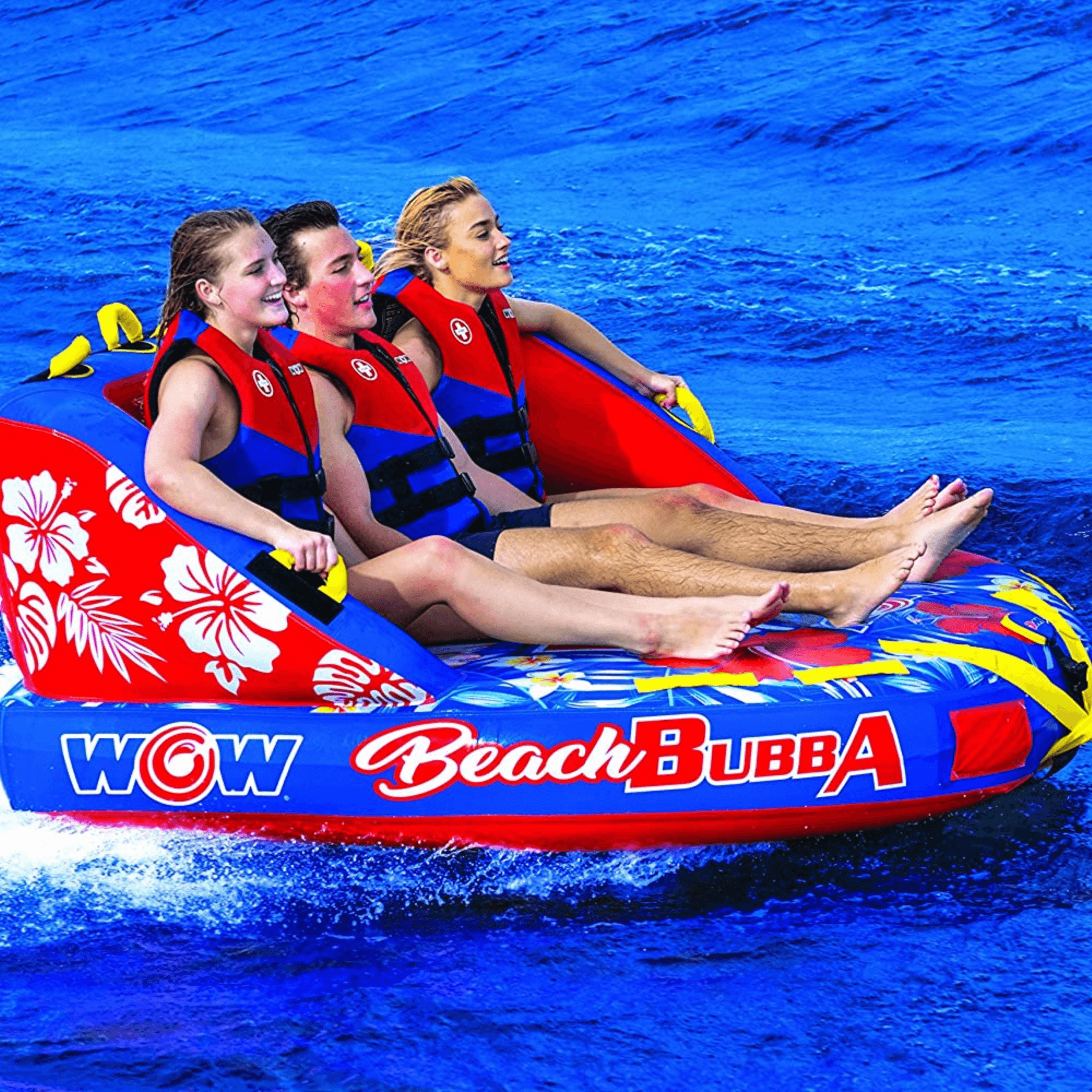 WOW Watersports Beach Bubba 3 Person 3P Towable w Webbing Foam Handles