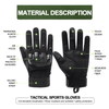 Tactical Military Airsoft Gloves for Outdoor Sports, Paintball, and Motorcycling with Touchscreen Fingertip Capability