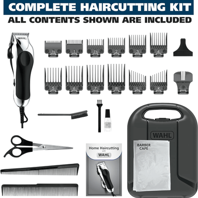 Wahl 24-Piece Chrome Pro Hair Clipper Kit Made in USA