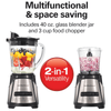 Hamilton Beach Power Elite Glass Jar Blender and Food Chopper Combo