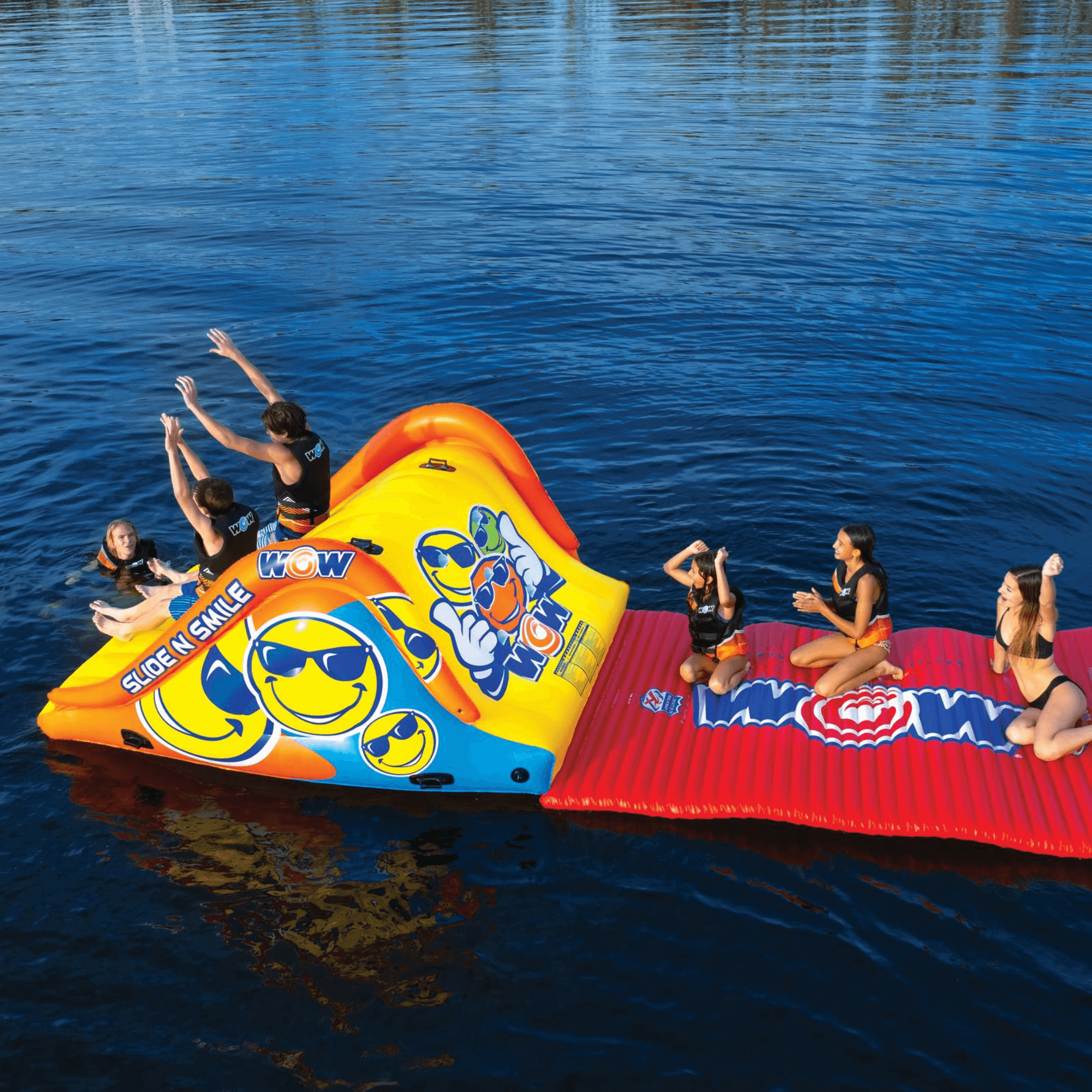 WOW Watersports Slide and Water Walkway Slide N Smile Combo