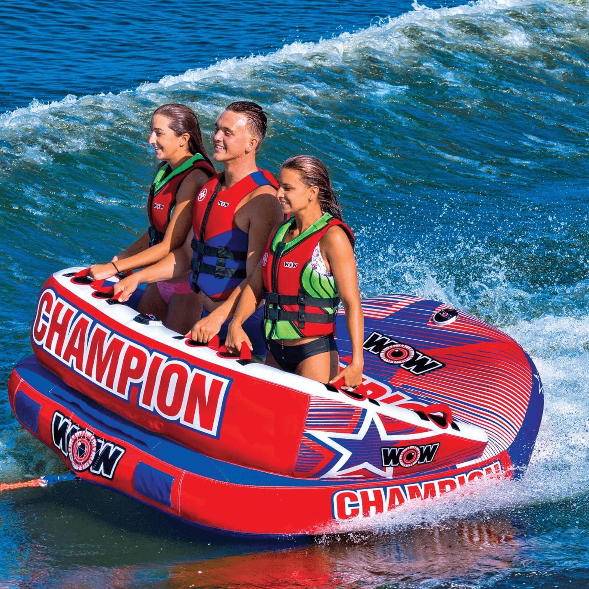 WOW Watersports Champion 3-Person Towable with EZ Up Nose