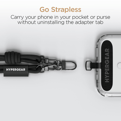 HyperGear TECHcessories Black Braided Rope Universal Crossbody Phone Strap