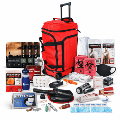 WSK 14-Day Deluxe Food Storage Emergency Survival Kit with Rolling Bag