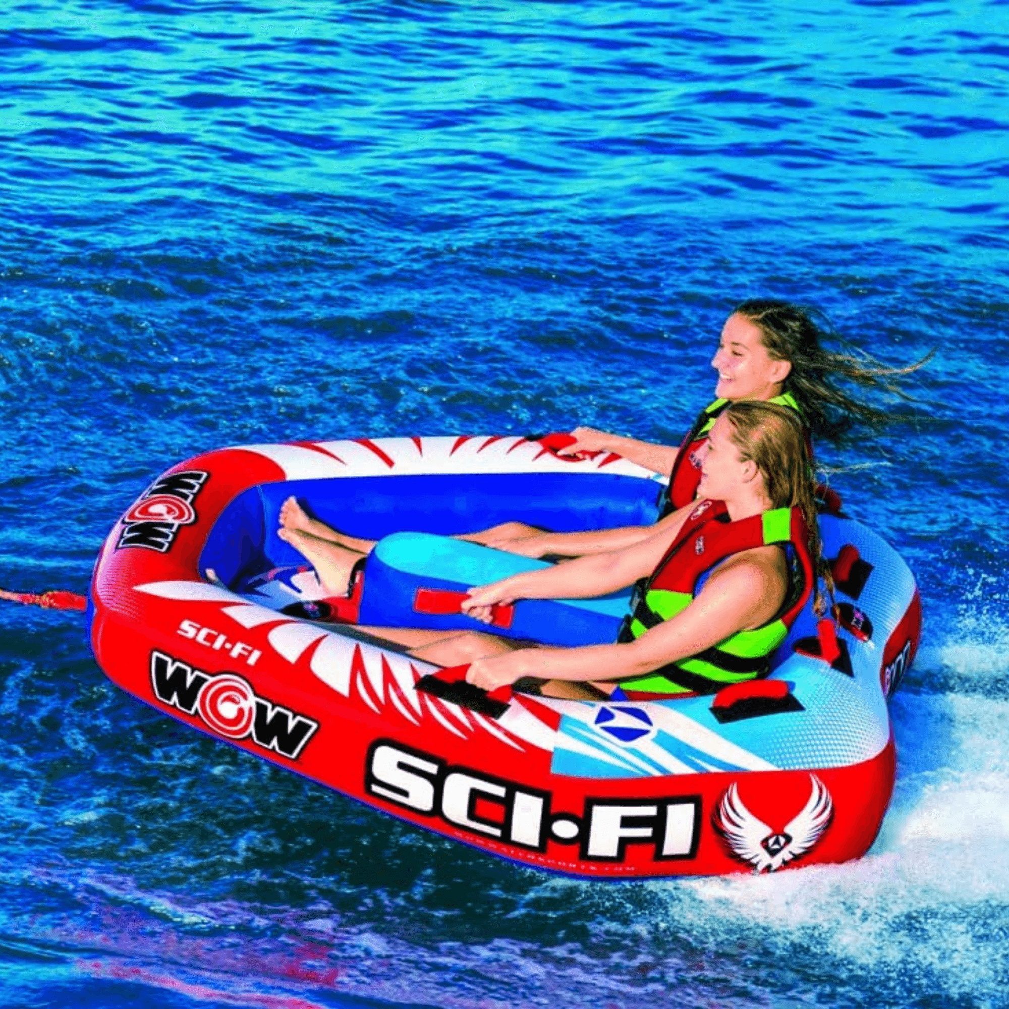 WOW Watersports Sci-Fi 2 Person 2P Cockpit Towable with Inflated Median