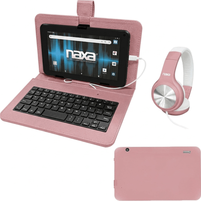 Naxa 10.1" Core Android 11 Tablet Kit Rose Gold - Refurbished