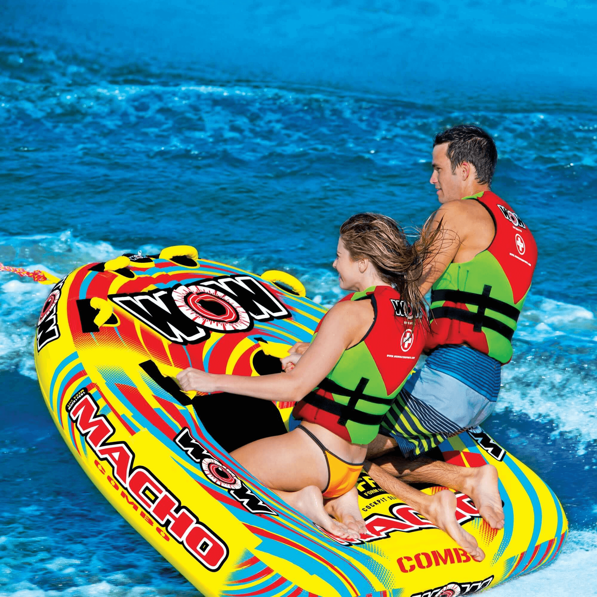 WOW Watersports Macho Multiple Riding Positions Tube for Up to 3 People