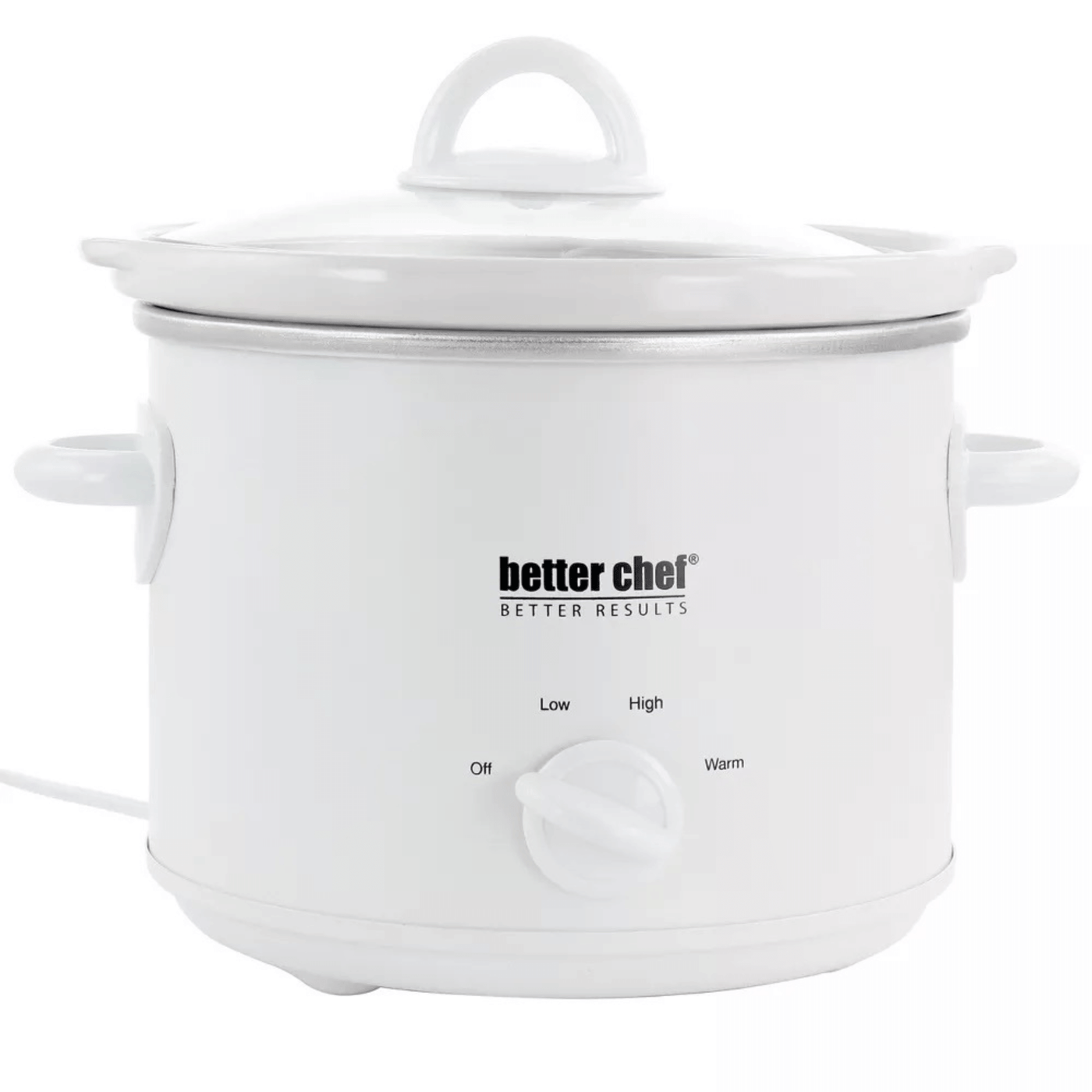 Better Chef 3-Quart Round Slow Cooker with Removable White Crock