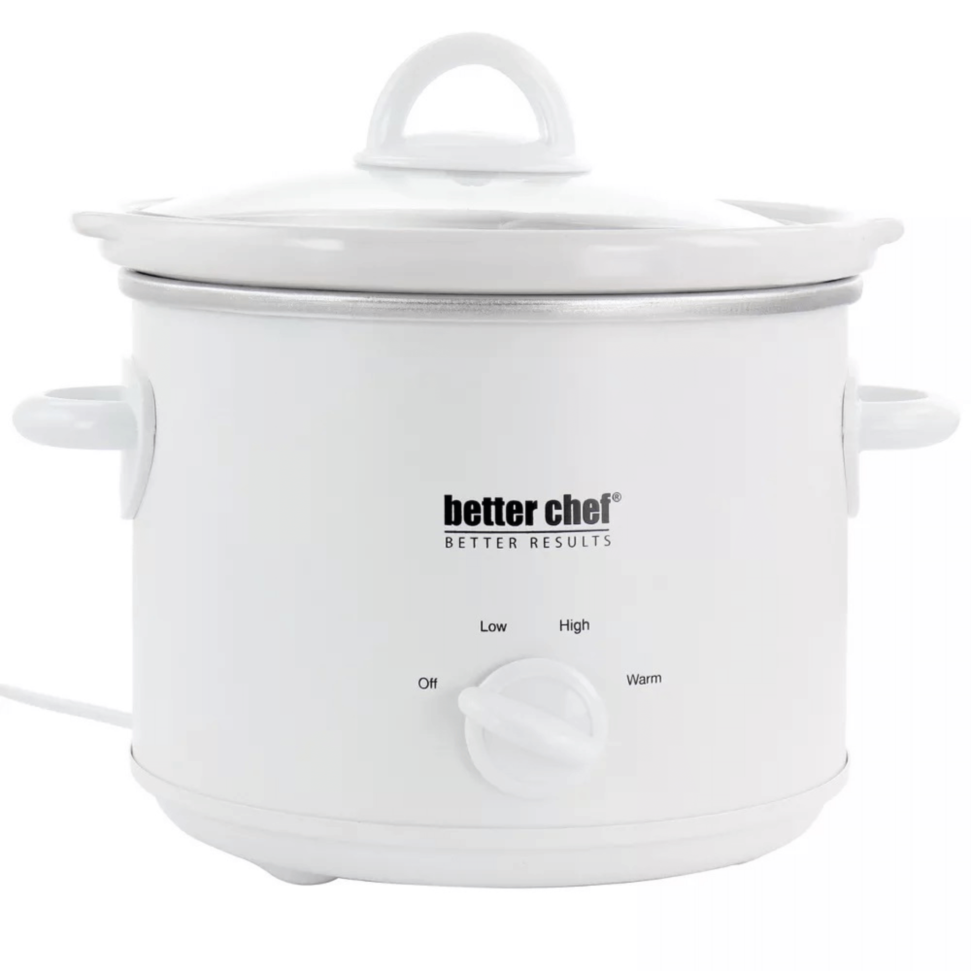 Better Chef 3-Quart Round Slow Cooker with Removable White Crock
