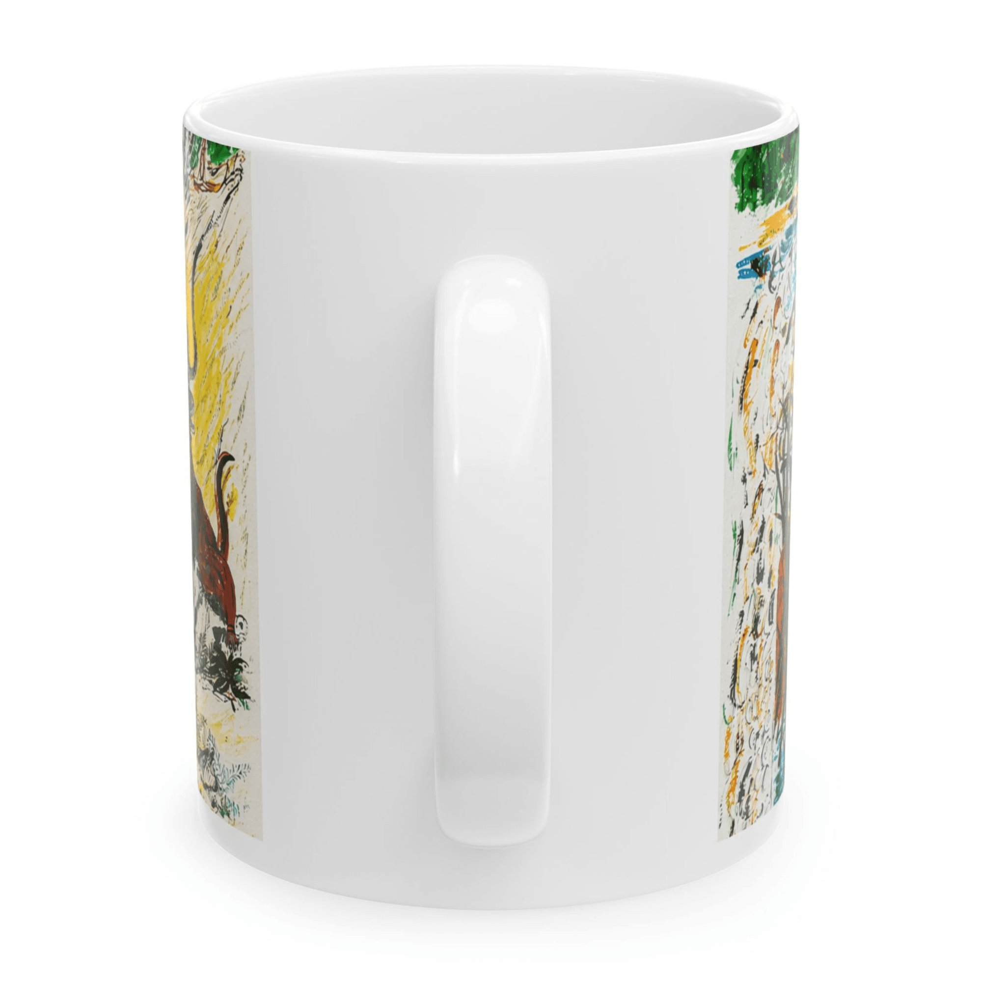 PimsArt Prehistoric Sabertooth Tiger Scene Mug From Original Painting