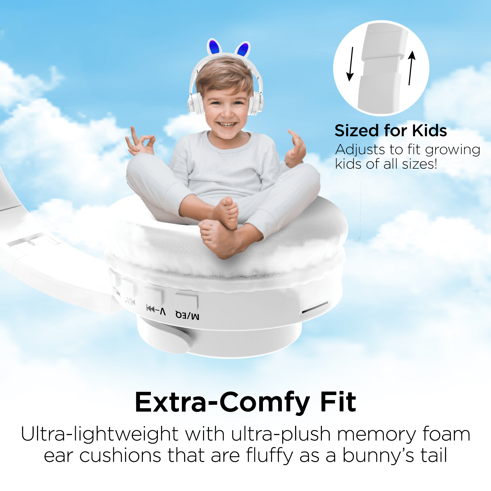 HyperGear Bunny Tracks Wireless Light-Up Headphones