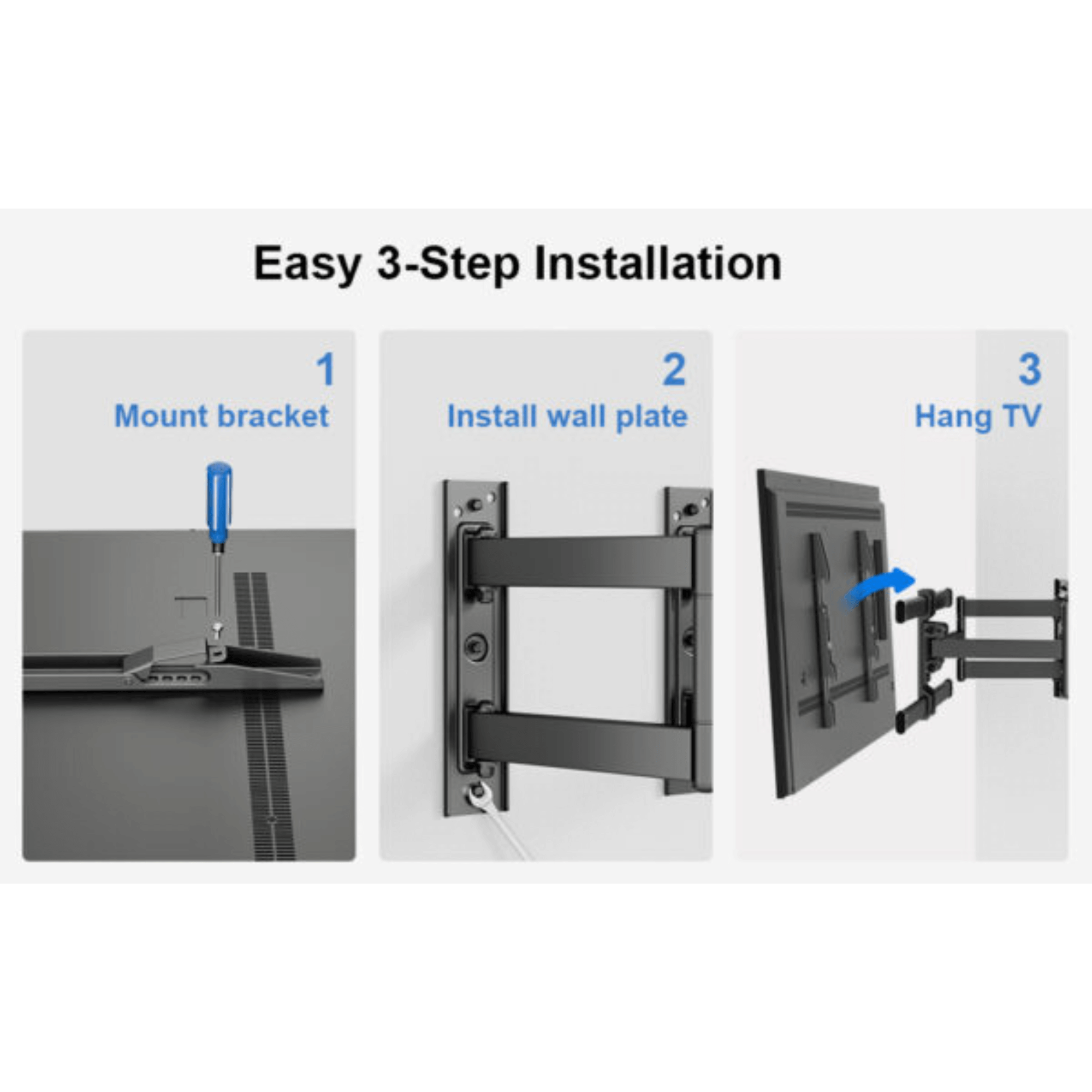 ErgoAV Corner Mount for TVs 40" to 65"
