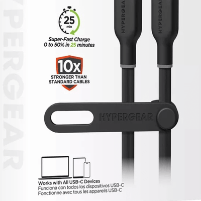 HyperGear Flexi PRO USB-C to USB-C Cable 15ft