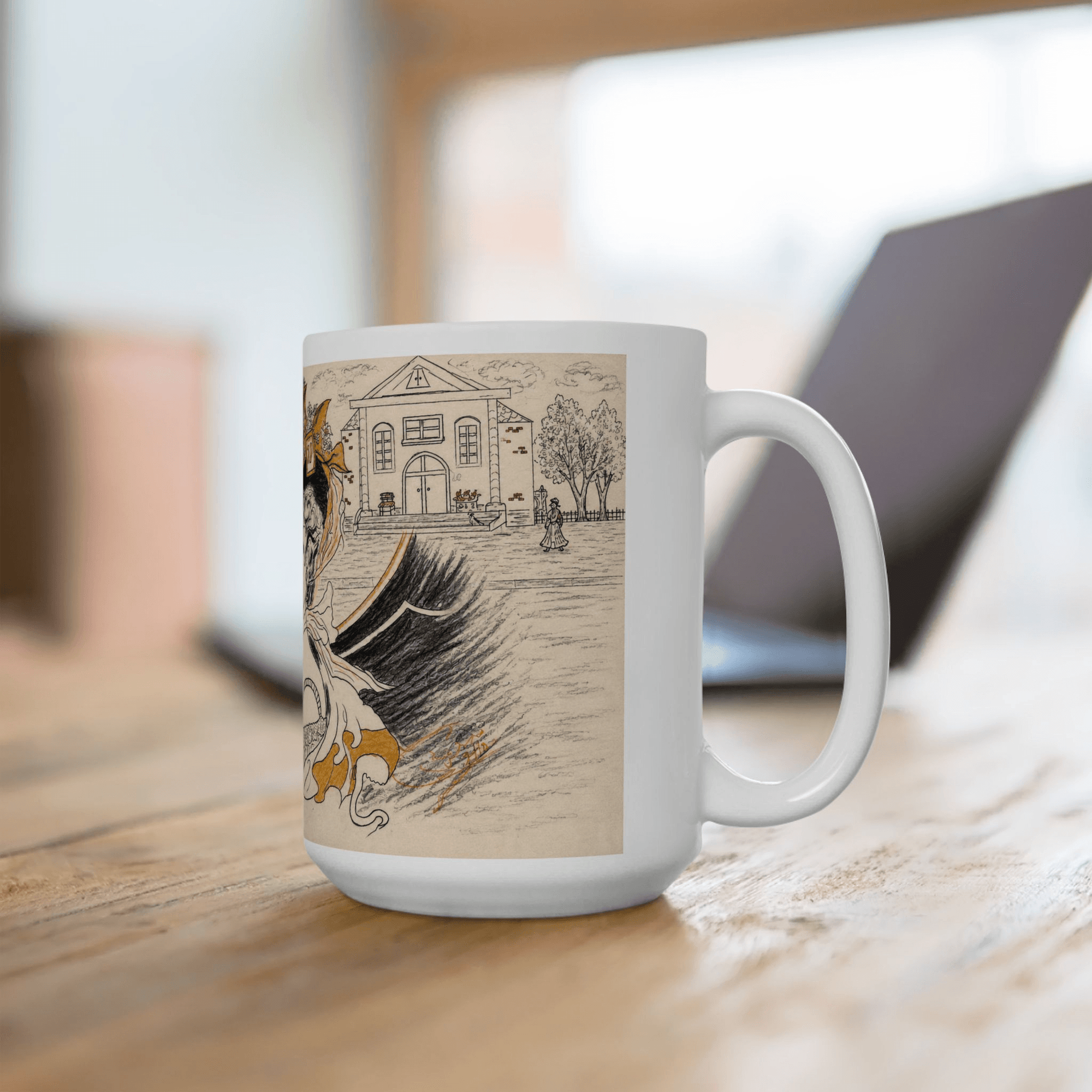 PimsArt Vintage Belle Victorian Mug From Original Drawing