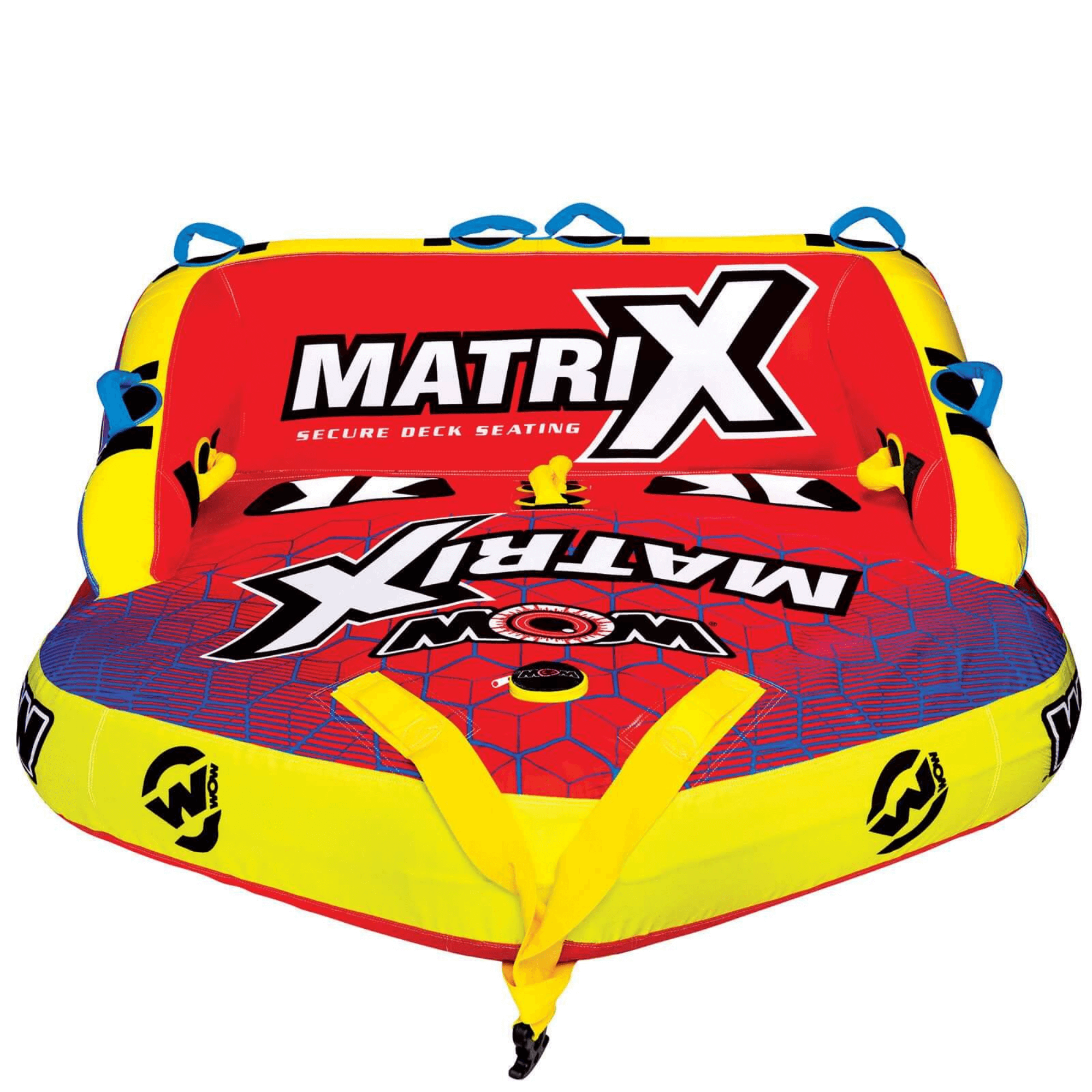 WOW Watersports Matrix Towable Boat Tube w Secure Seating for 1-4 Persons