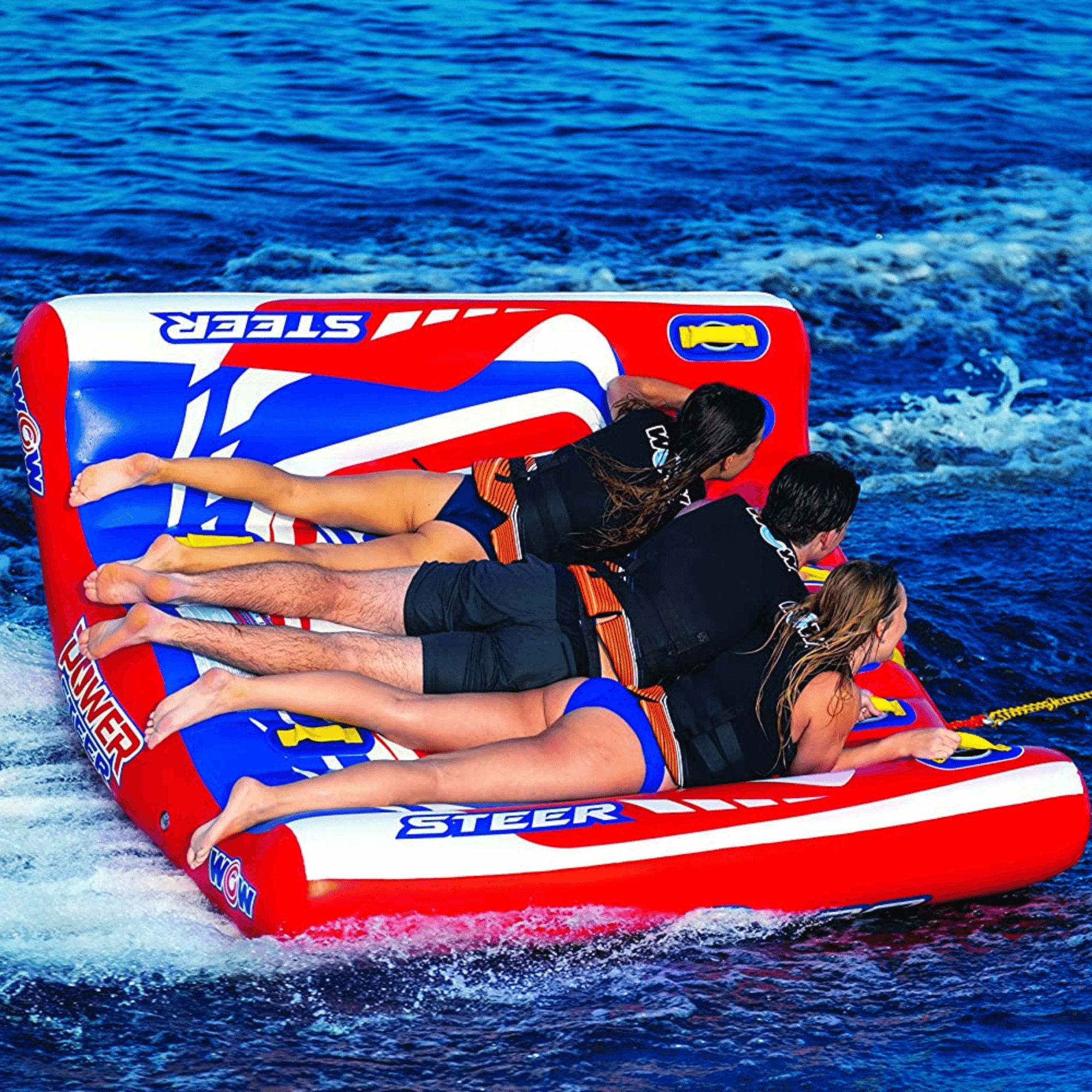 WOW Watersports Power Steer 3 Person 3P Steerable Deck Tube