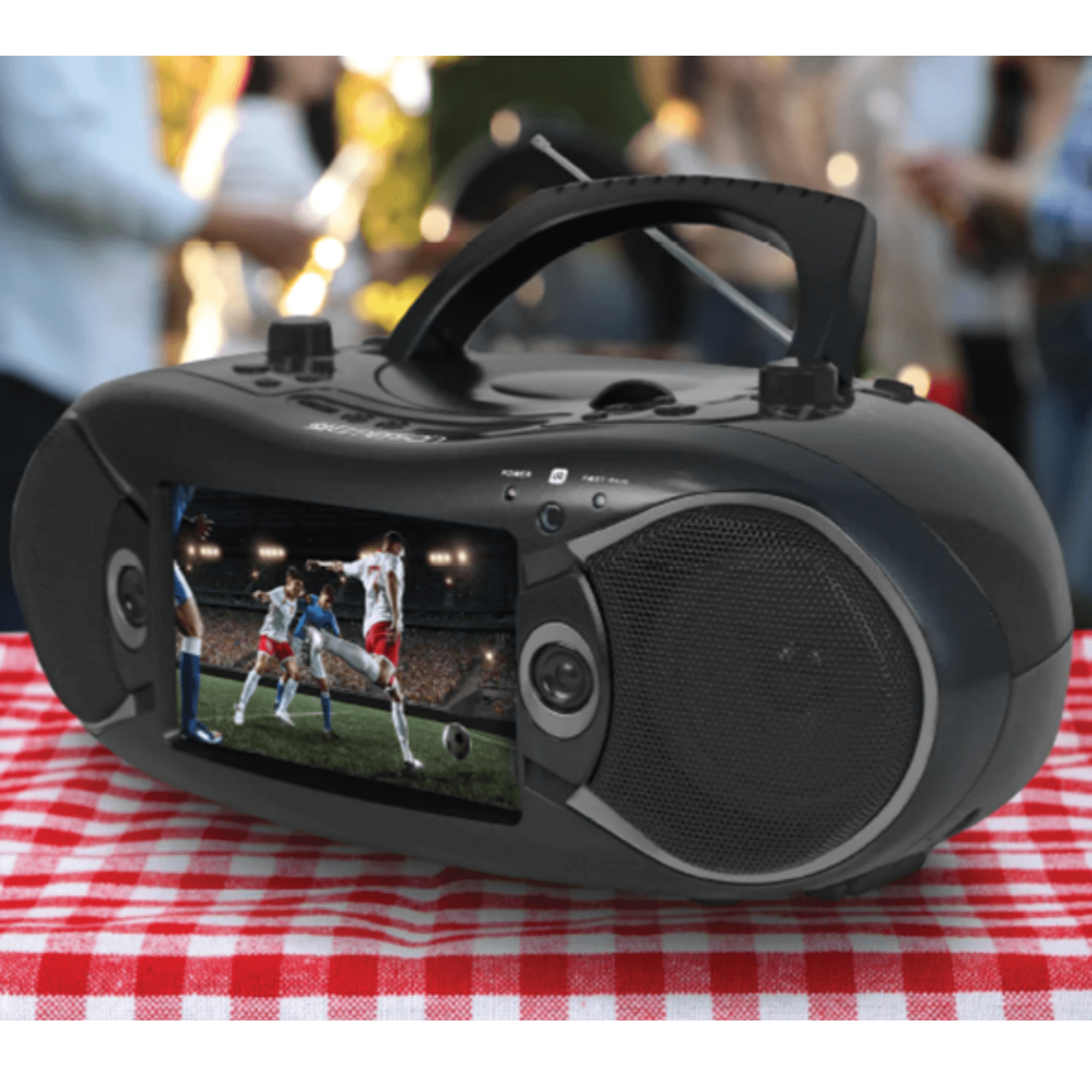 Emerson 7" Bluetooth DVD Boombox Black - Refurbished