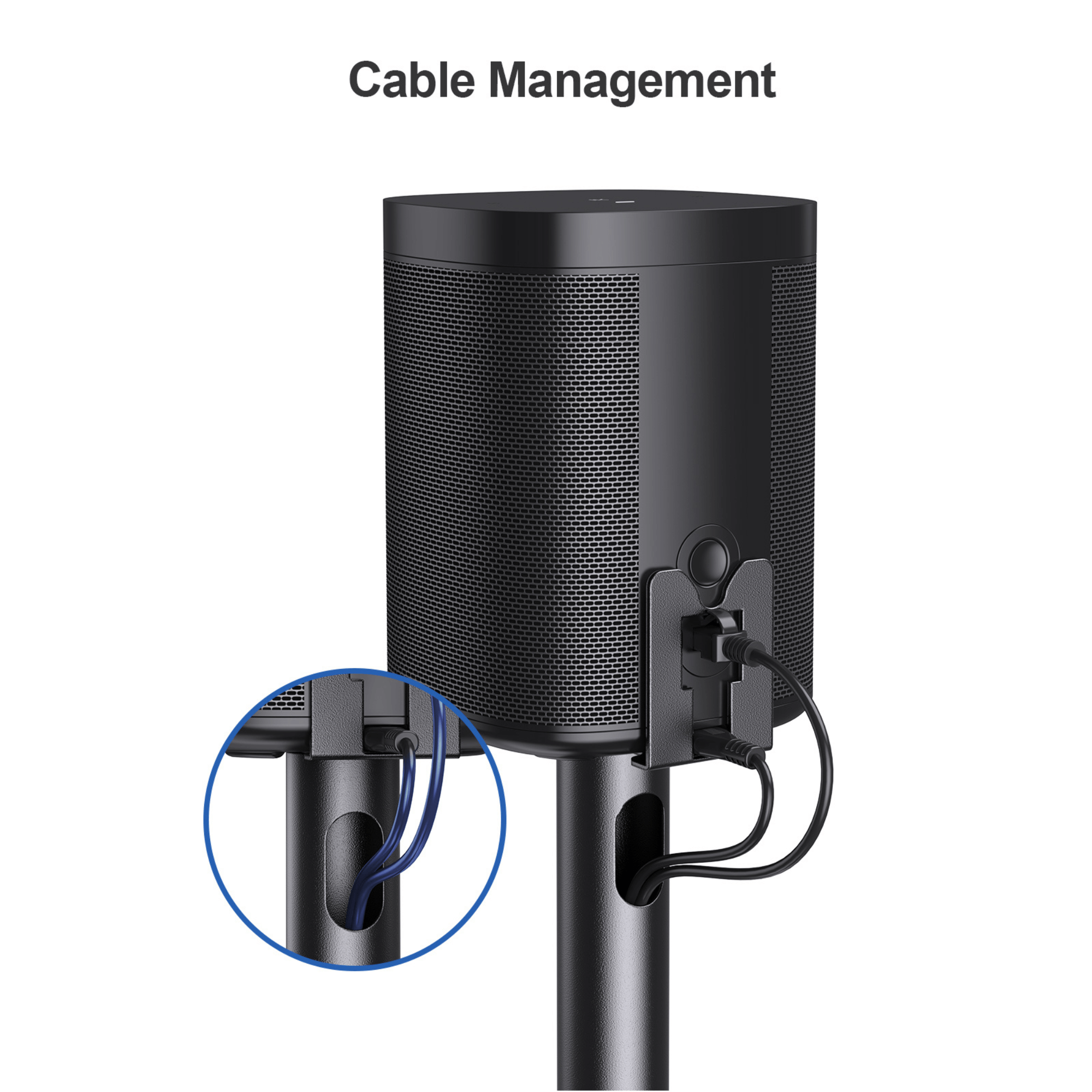 ErgoAV 1-Pair Fixed Height Sonos Speaker Stands 34"
